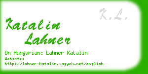 katalin lahner business card